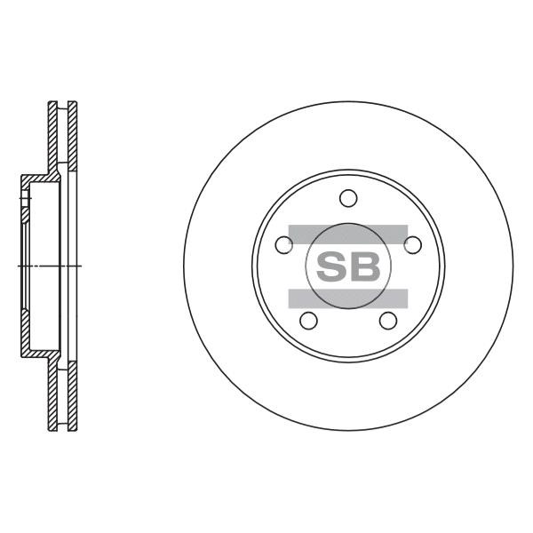 Sangsin SD4420 Тормозной диск передний вентилируемый SD4420: Отличная цена - Купить в Польше на 2407.PL!