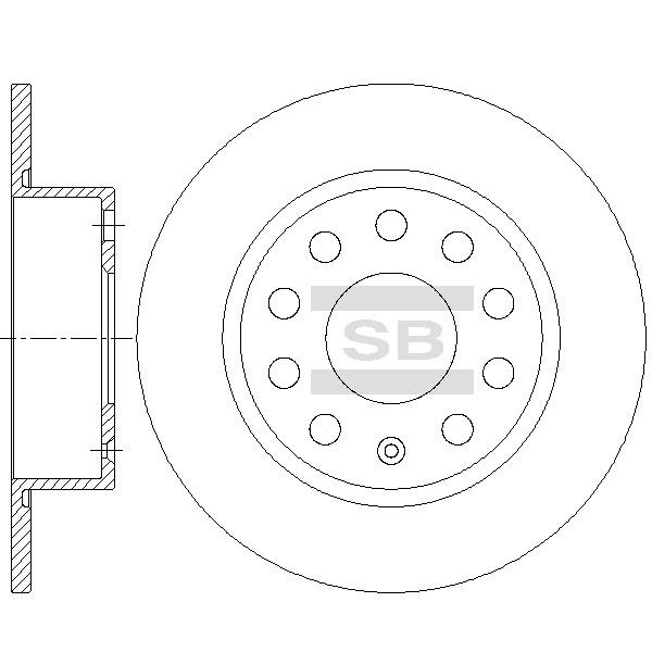 Sangsin SD5413 Тормозной диск передний невентилируемый SD5413: Отличная цена - Купить в Польше на 2407.PL!