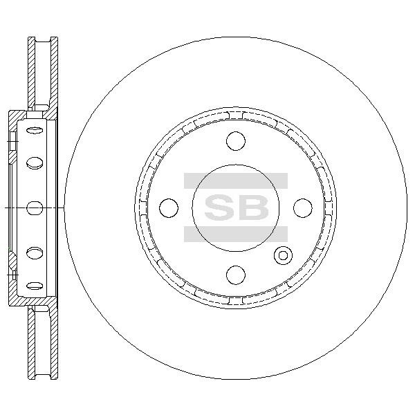 Sangsin SD5415 Тормозной диск передний вентилируемый SD5415: Отличная цена - Купить в Польше на 2407.PL!
