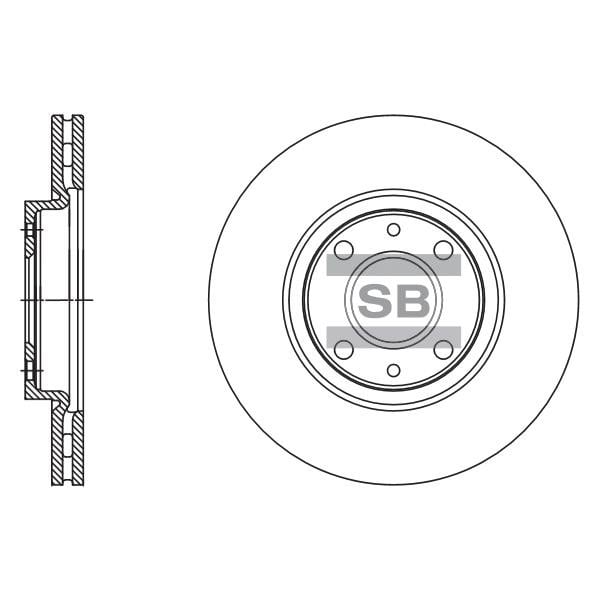 Sangsin SD5502 Innenbelüftete Bremsscheibe vorne SD5502: Kaufen Sie zu einem guten Preis in Polen bei 2407.PL!