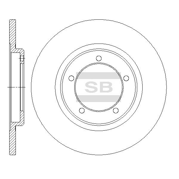 Sangsin SD4603 Тормозной диск передний невентилируемый SD4603: Отличная цена - Купить в Польше на 2407.PL!