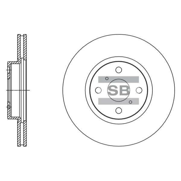 Sangsin SD4617 Тормозной диск передний вентилируемый SD4617: Отличная цена - Купить в Польше на 2407.PL!