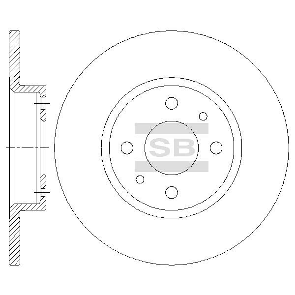 Sangsin SD5508 Тормозной диск передний невентилируемый SD5508: Отличная цена - Купить в Польше на 2407.PL!