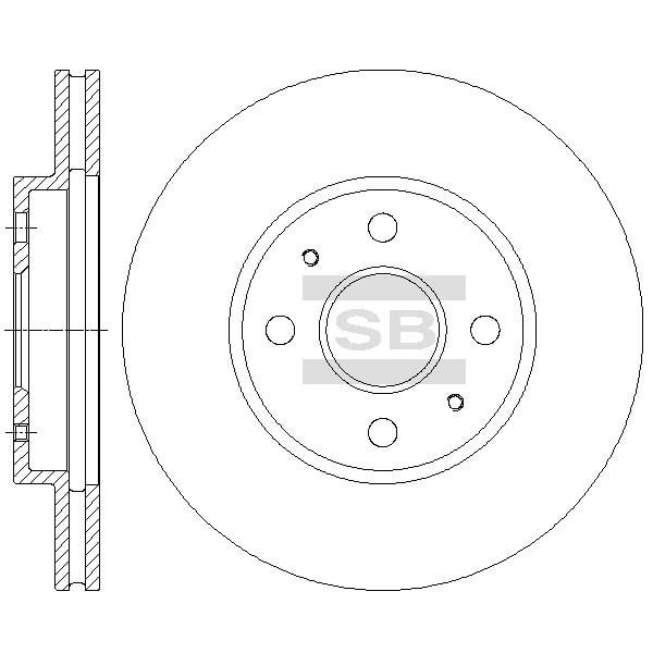 Sangsin SD4619 Front brake disc ventilated SD4619: Buy near me in Poland at 2407.PL - Good price!