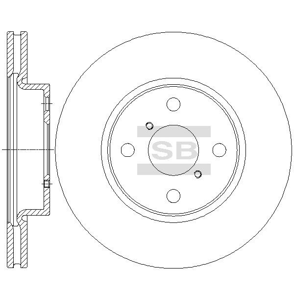 Sangsin SD4620 Тормозной диск передний вентилируемый SD4620: Купить в Польше - Отличная цена на 2407.PL!