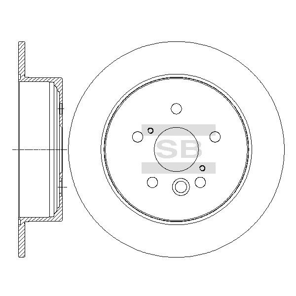Sangsin SD4623 Тормозной диск задний невентилируемый SD4623: Отличная цена - Купить в Польше на 2407.PL!