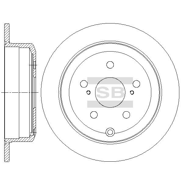 Sangsin SD4628 Rear brake disc, non-ventilated SD4628: Buy near me in Poland at 2407.PL - Good price!