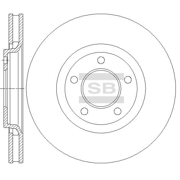 Sangsin SD5525 Тормозной диск передний вентилируемый SD5525: Отличная цена - Купить в Польше на 2407.PL!