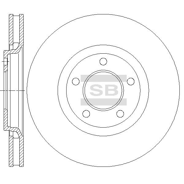 Sangsin SD5525 Innenbelüftete Bremsscheibe vorne SD5525: Bestellen Sie in Polen zu einem guten Preis bei 2407.PL!