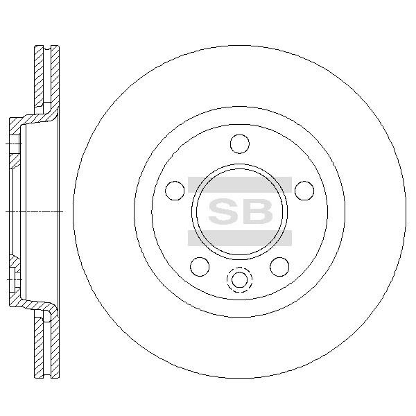 Sangsin SD5702 Rear ventilated brake disc SD5702: Buy near me in Poland at 2407.PL - Good price!