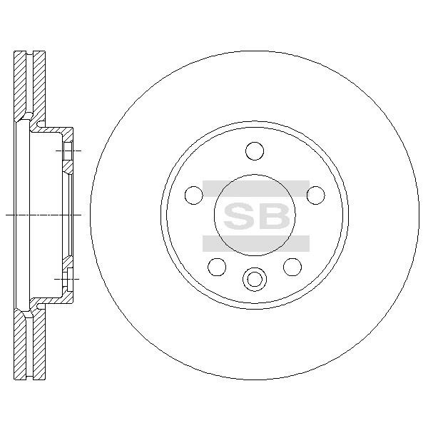 Sangsin SD5703 Front brake disc ventilated SD5703: Buy near me in Poland at 2407.PL - Good price!