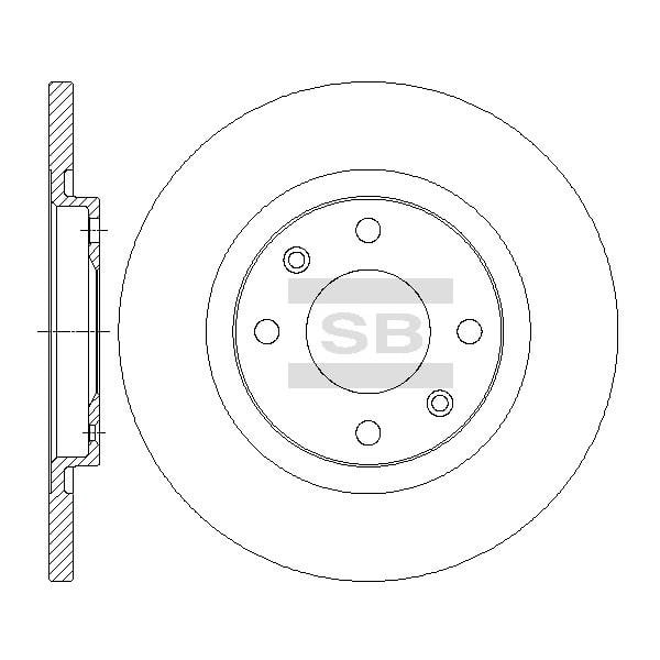 Sangsin SD6004 Тормозной диск передний невентилируемый SD6004: Отличная цена - Купить в Польше на 2407.PL!