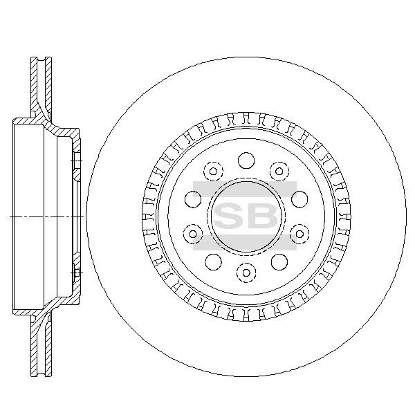 Sangsin SD6103 Rear ventilated brake disc SD6103: Buy near me in Poland at 2407.PL - Good price!