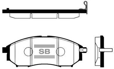 Sangsin SP2262 Front disc brake pads, set SP2262: Buy near me in Poland at 2407.PL - Good price!