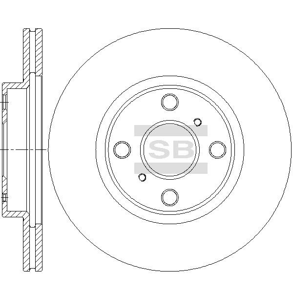 Sangsin SD4678 Front brake disc ventilated SD4678: Buy near me in Poland at 2407.PL - Good price!