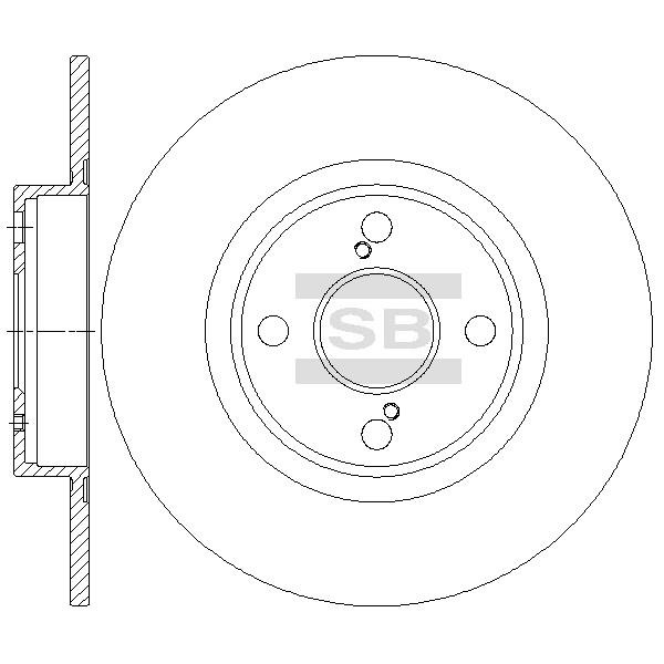 Sangsin SD4680 Тормозной диск задний невентилируемый SD4680: Отличная цена - Купить в Польше на 2407.PL!