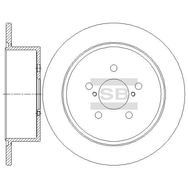 Sangsin SD4705 Тормозной диск задний невентилируемый SD4705: Отличная цена - Купить в Польше на 2407.PL!