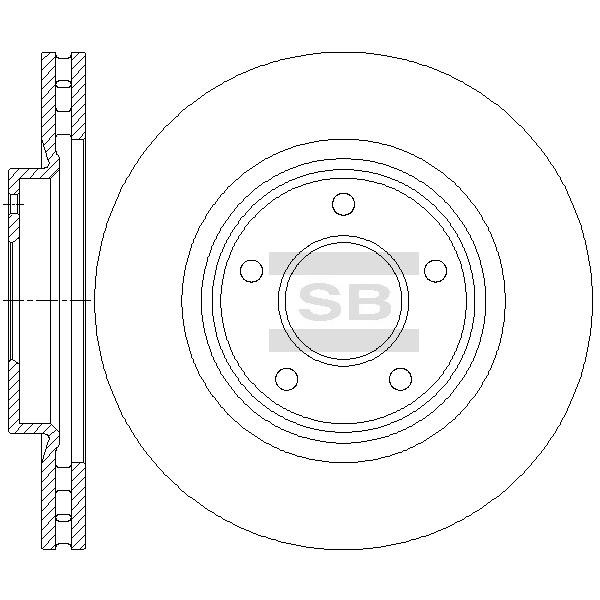 Sangsin SD4709 Тормозной диск передний вентилируемый SD4709: Отличная цена - Купить в Польше на 2407.PL!