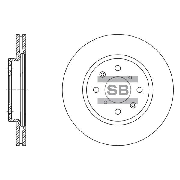 Sangsin SD4804 Тормозной диск передний вентилируемый SD4804: Отличная цена - Купить в Польше на 2407.PL!