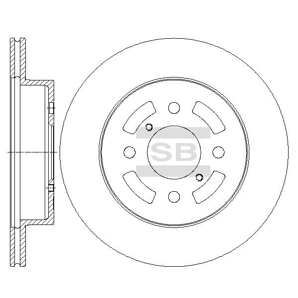 Sangsin SD4807 Диск гальмівний передній вентильований SD4807: Приваблива ціна - Купити у Польщі на 2407.PL!