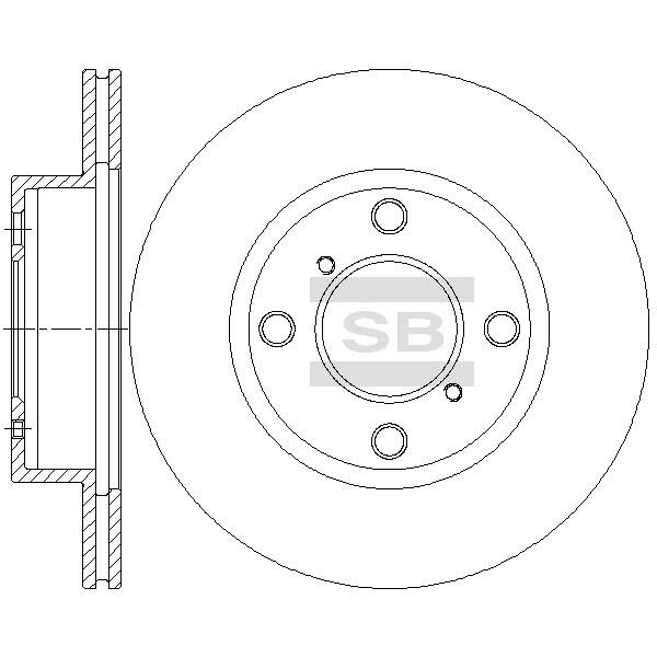 Sangsin SD4812 Front brake disc ventilated SD4812: Buy near me in Poland at 2407.PL - Good price!