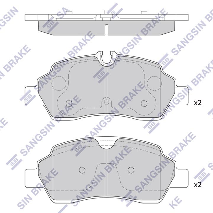 Sangsin SP2598 Rear disc brake pads, set SP2598: Buy near me at 2407.PL in Poland at an Affordable price!