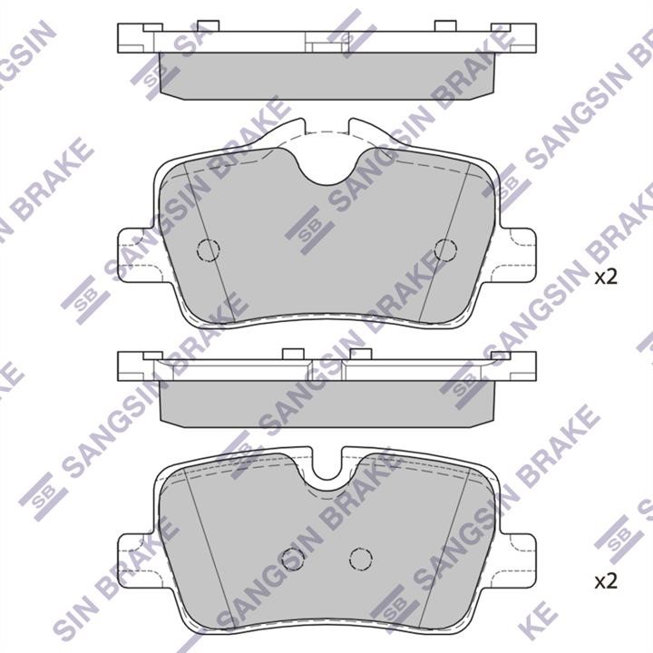Sangsin SP2774 Rear disc brake pads, set SP2774: Buy near me at 2407.PL in Poland at an Affordable price!