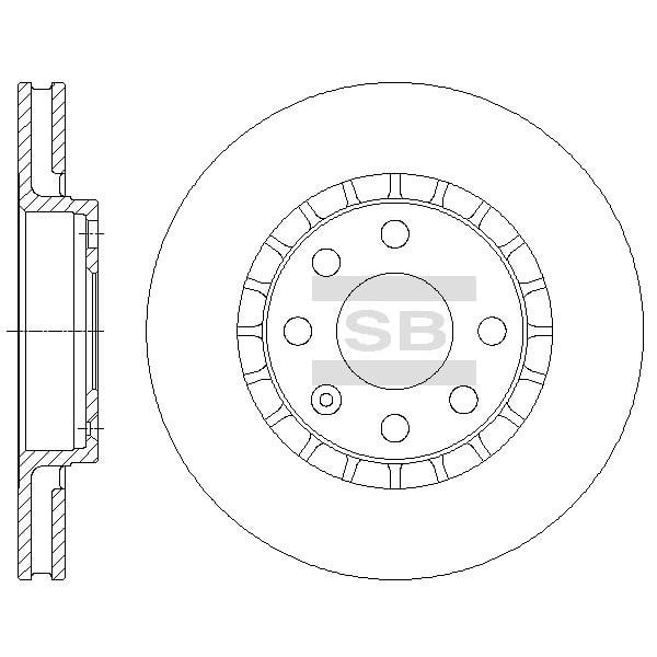 Sangsin SD5101 Тормозной диск передний вентилируемый SD5101: Отличная цена - Купить в Польше на 2407.PL!