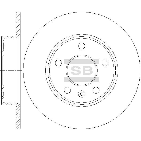 Sangsin SD5113 Rear brake disc, non-ventilated SD5113: Buy near me in Poland at 2407.PL - Good price!