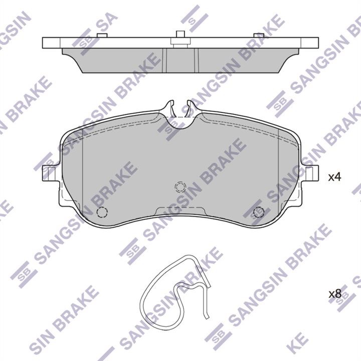 Sangsin SP4402 Rear disc brake pads, set SP4402: Buy near me at 2407.PL in Poland at an Affordable price!
