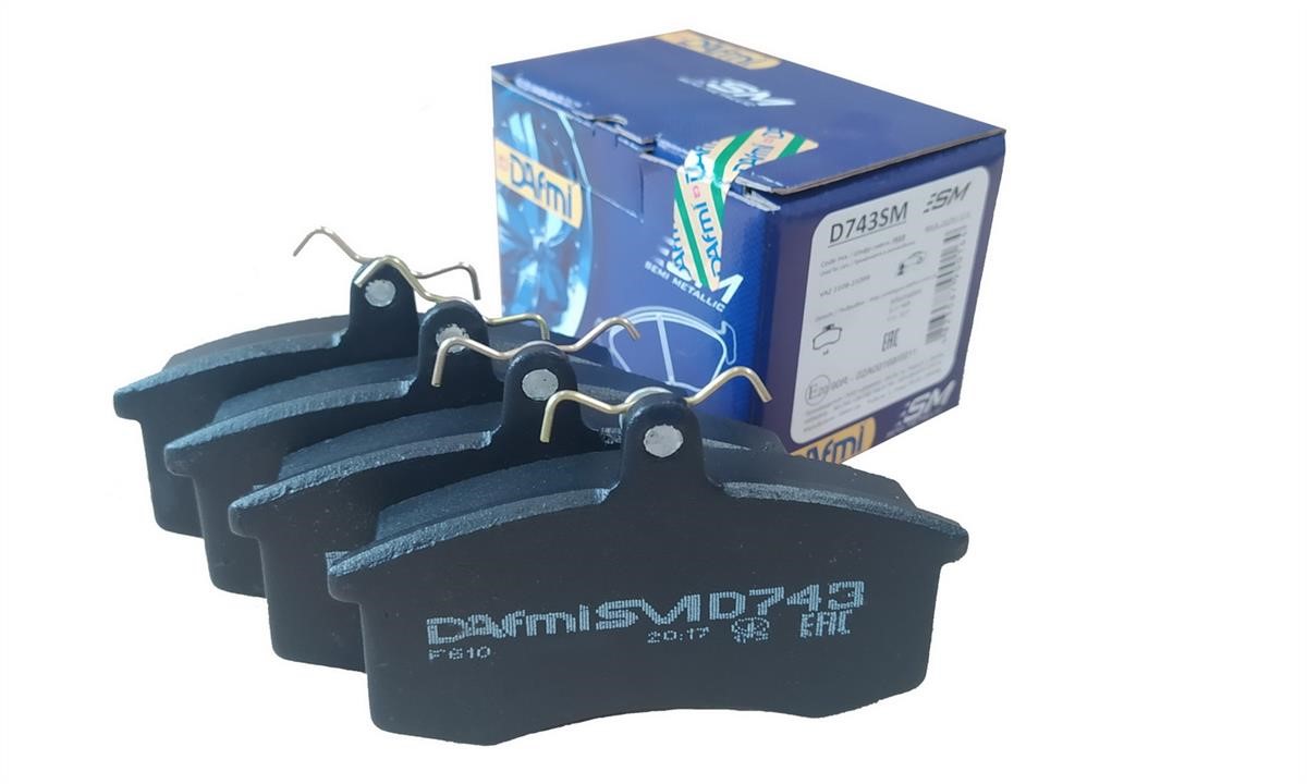 DAfmi D743SM Гальмівні колодки передні, комплект D743SM: Приваблива ціна - Купити у Польщі на 2407.PL!