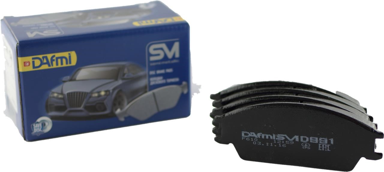 DAfmi D991SM Front disc brake pads, set D991SM: Buy near me in Poland at 2407.PL - Good price!