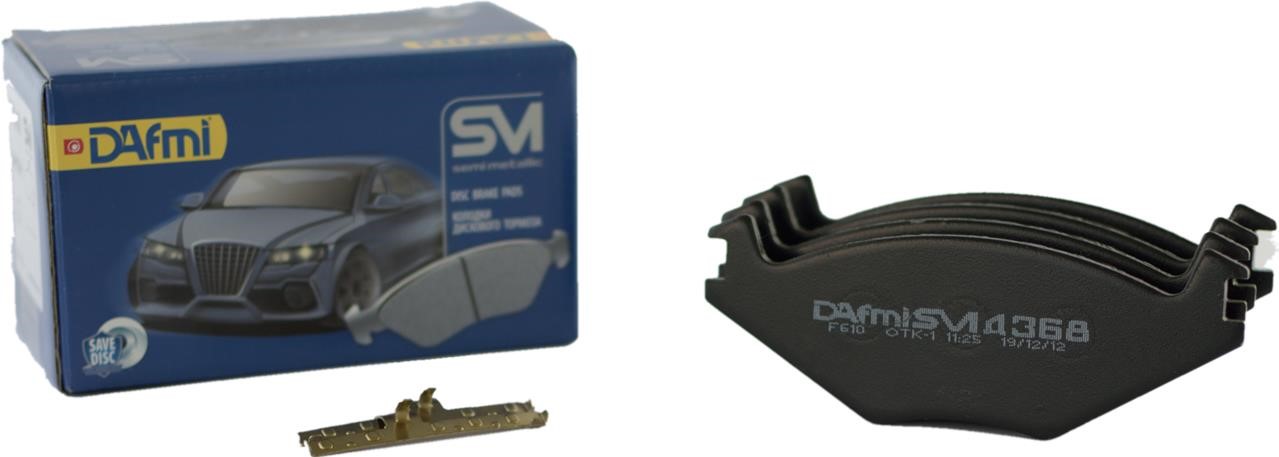 DAfmi D368SM Front disc brake pads, set D368SM: Buy near me in Poland at 2407.PL - Good price!