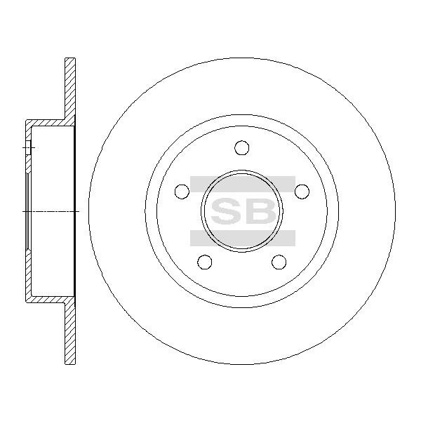 Sangsin SD3045 Тормозной диск задний невентилируемый SD3045: Отличная цена - Купить в Польше на 2407.PL!