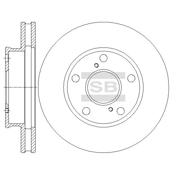 Sangsin SD4010 Front brake disc ventilated SD4010: Buy near me at 2407.PL in Poland at an Affordable price!