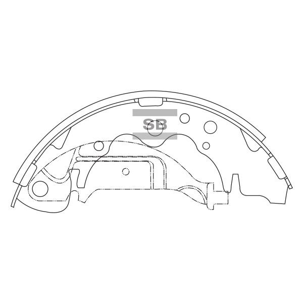 Sangsin SA125 Колодки гальмівні барабанні задні, комплект SA125: Приваблива ціна - Купити у Польщі на 2407.PL!