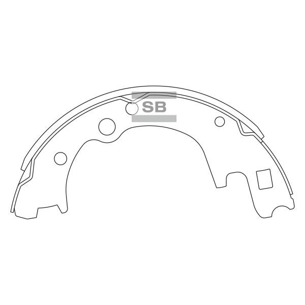 Sangsin SA140 Drum brake shoes rear, set SA140: Buy near me in Poland at 2407.PL - Good price!