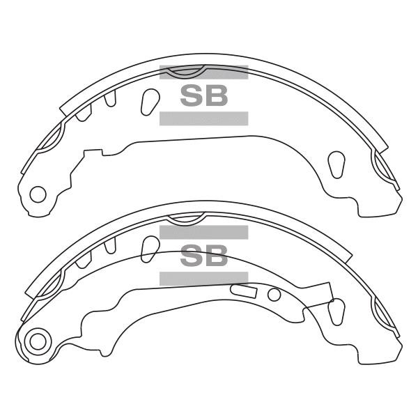 Sangsin SA157 Drum brake shoes rear, set SA157: Buy near me in Poland at 2407.PL - Good price!