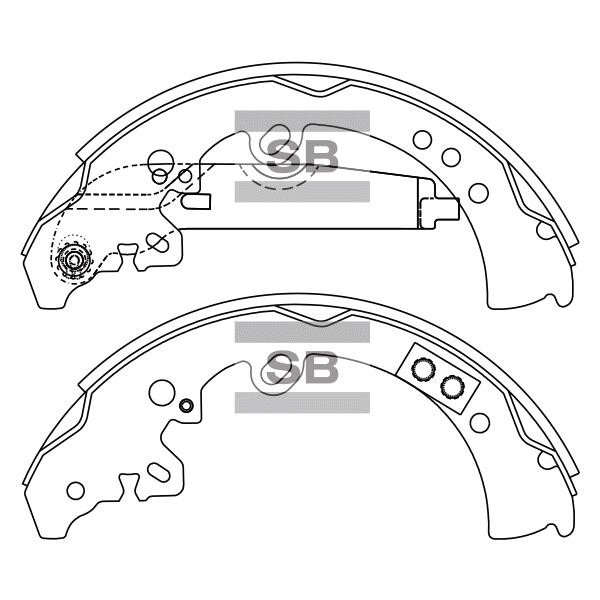 Sangsin SA167 Drum brake shoes rear, set SA167: Buy near me in Poland at 2407.PL - Good price!