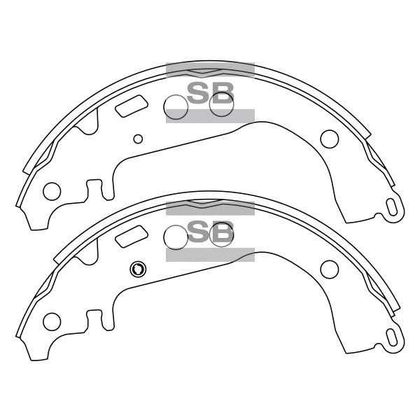 Sangsin SA169 Drum brake shoes rear, set SA169: Buy near me at 2407.PL in Poland at an Affordable price!