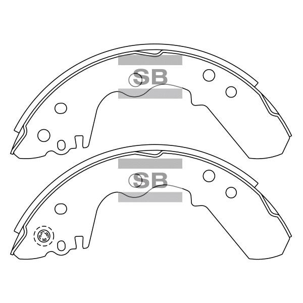 Sangsin SA174 Drum brake shoes rear, set SA174: Buy near me in Poland at 2407.PL - Good price!