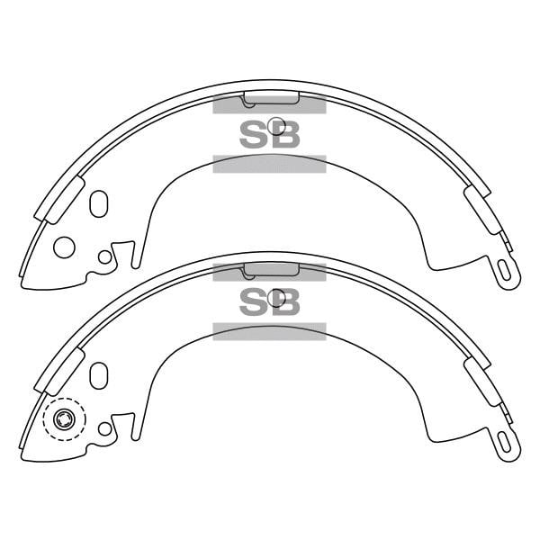 Sangsin SA176 Drum brake shoes rear, set SA176: Buy near me in Poland at 2407.PL - Good price!