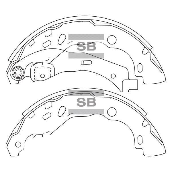 Sangsin SA177 Drum brake shoes rear, set SA177: Buy near me in Poland at 2407.PL - Good price!