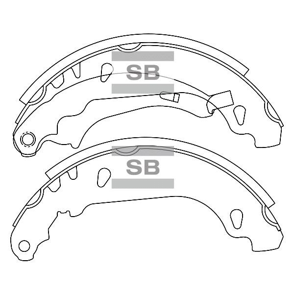 Sangsin SA184 Drum brake shoes rear, set SA184: Buy near me in Poland at 2407.PL - Good price!