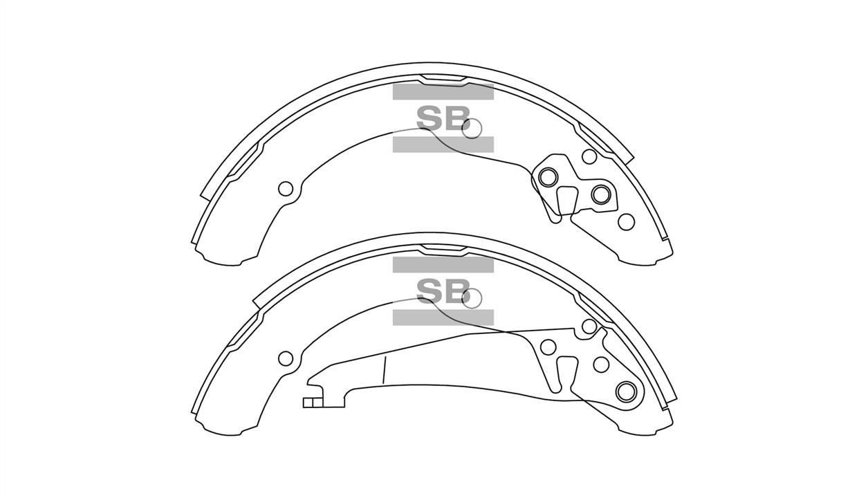 Sangsin SA206 Колодки гальмівні барабанні задні, комплект SA206: Приваблива ціна - Купити у Польщі на 2407.PL!
