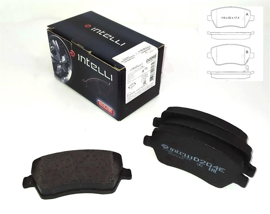 Intelli D204EI Front disc brake pads, set D204EI: Buy near me in Poland at 2407.PL - Good price!