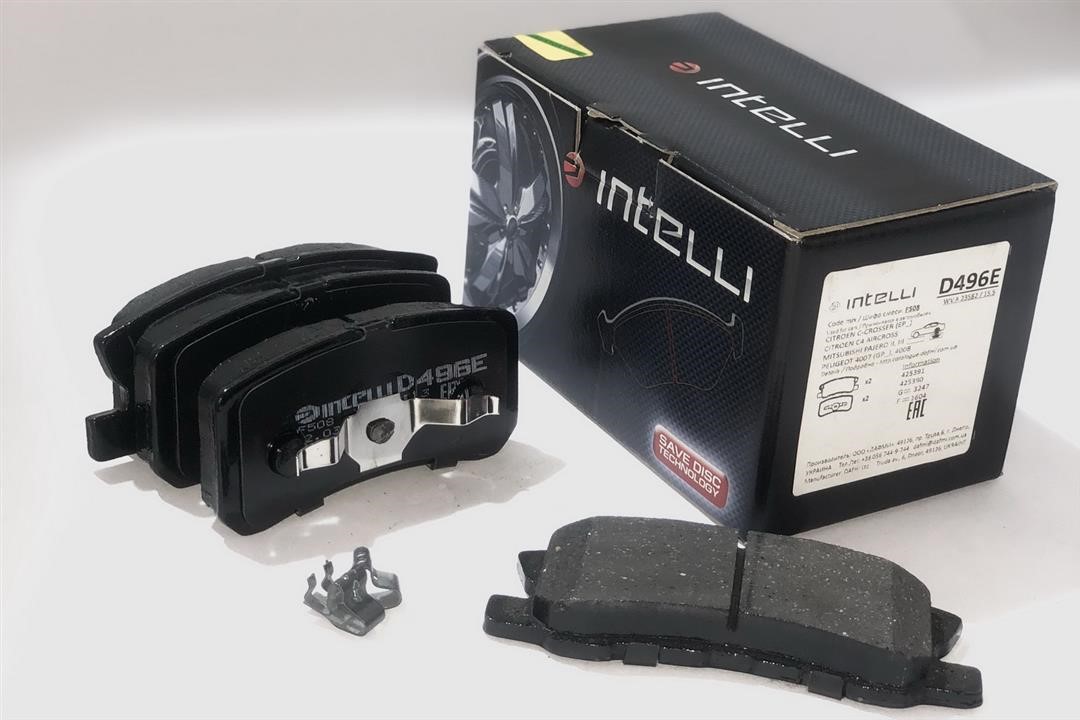 Intelli D496E Rear disc brake pads, set D496E: Buy near me in Poland at 2407.PL - Good price!