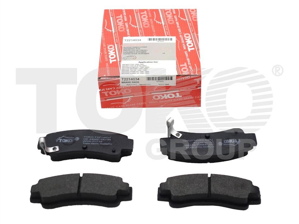 Toko T2214034 Rear disc brake pads, set T2214034: Buy near me in Poland at 2407.PL - Good price!