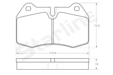 StarLine BD S351 Brake Pad Set, disc brake BDS351: Buy near me at 2407.PL in Poland at an Affordable price!