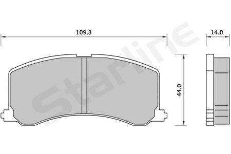 StarLine BD S413 Brake Pad Set, disc brake BDS413: Buy near me in Poland at 2407.PL - Good price!